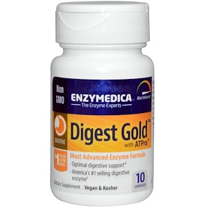 Enzymedica, Digest Gold с ATPro, 10 капсул