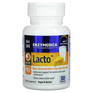 Enzymedica, Lacto，極先進的乳品消化配方，30 粒膠囊