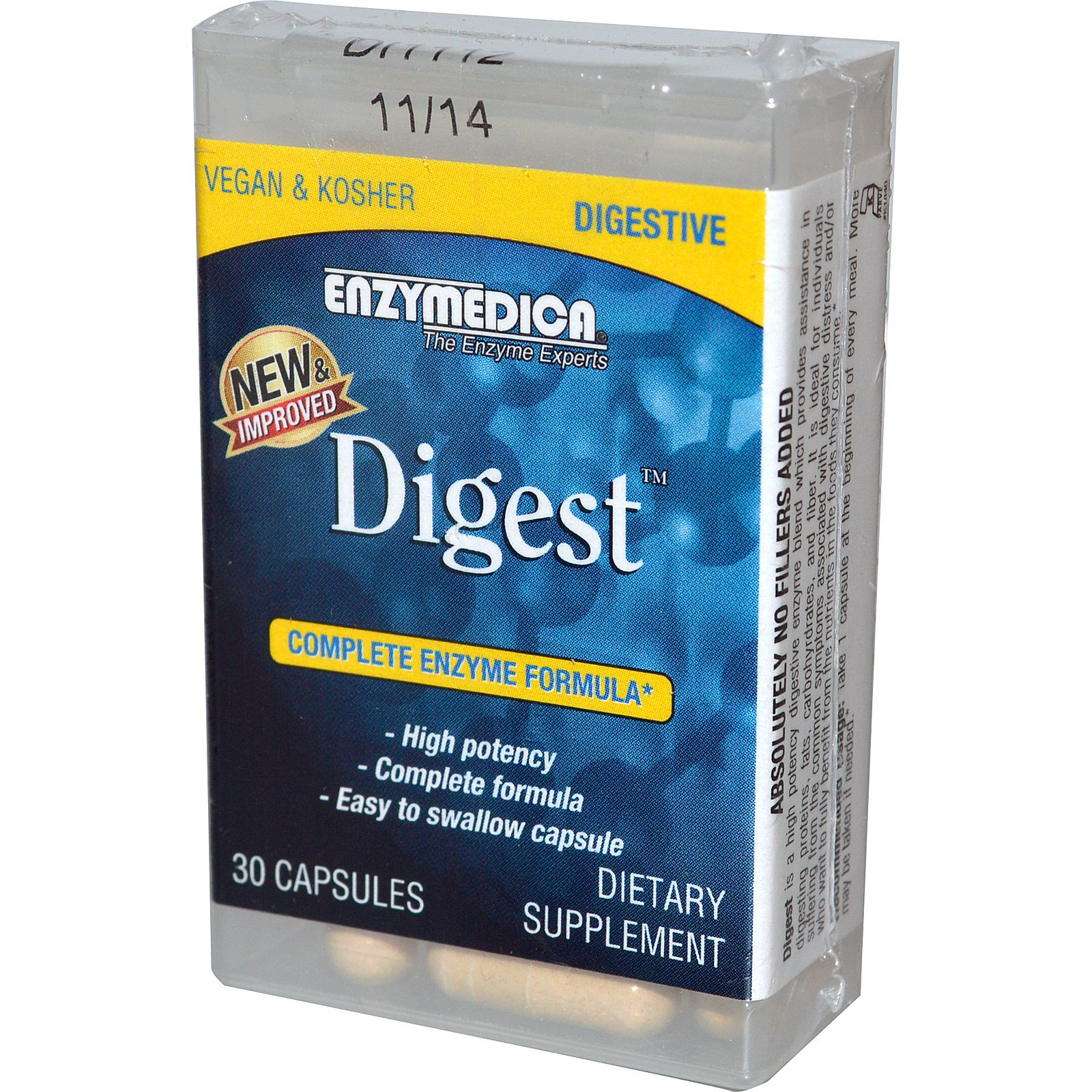 Enzymedica, Digest, Complete Enzyme Formula, 30 Capsules - iHerb