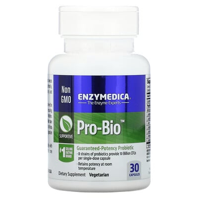 

Enzymedica Pro Bio, пробиотик с гарантированной эффективностью, 30 капсул