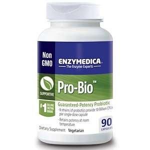 Enzymedica, Pro-Bio, пробиотик гарантированного действия, 90 капсул инструкция, применение, состав, противопоказания