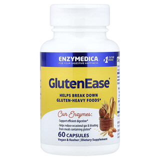 إنزيميديكا‏, مكمل GlutenEase الغذائي، 60 كبسولة