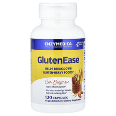 GlutenEase®, добавка для розщеплення глютену, 120 капсул