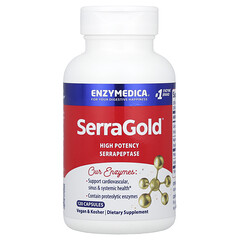 SerraGold, високоефективна серрапептаза, 120 капсул