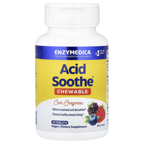 Enzymedica, Säure-Beruhigungsmittel®, Kau, Beeren, 30 Tabletten