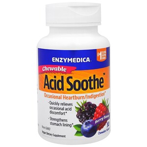 Отзывы о Энзаймедика, Chewable Acid Soothe, Berry Flavor, 30 Chewable Tablets