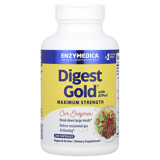 Enzymedica, Digest Gold® med ATPro®, maksimal styrke, 240 kapsler