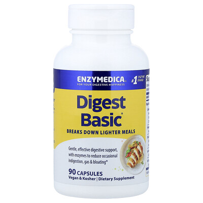 Enzymedica, Digest Basic®, Refuerzo digestivo, 90 cápsulas