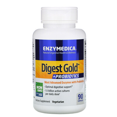 Enzymedica Digest Gold + пробиотики, 90 капсул