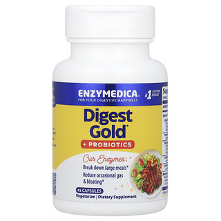 Enzymedica, Digest Gold® + Προβιοτικά, 45 Κάψουλες