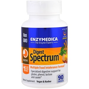 Enzymedica, Digest Spectrum, 90 капсул инструкция, применение, состав, противопоказания