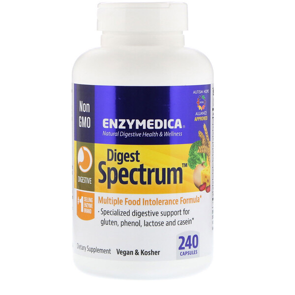 Enzymedica, Verdauungsspektrum, 240 Kapseln