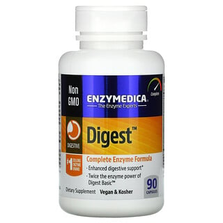 Enzymedica, Digest, полная формула ферментов, 90 капсул