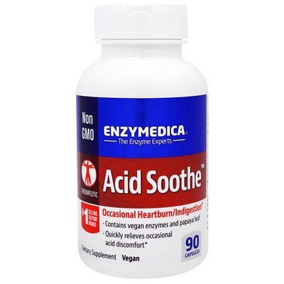 Enzymedica Пищевая добавка Acid Soothe, 90 капсул