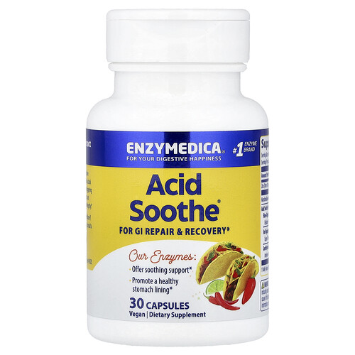 Enzymedica, Acid Soothe®, 30 cápsulas