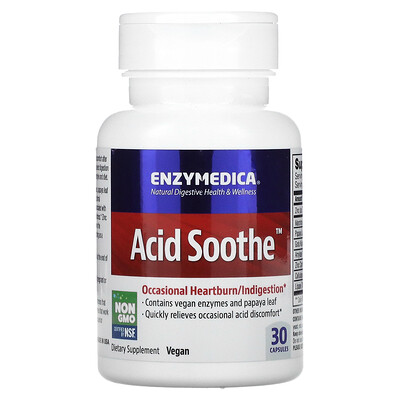 

Enzymedica Acid Soothe, 30 капсул