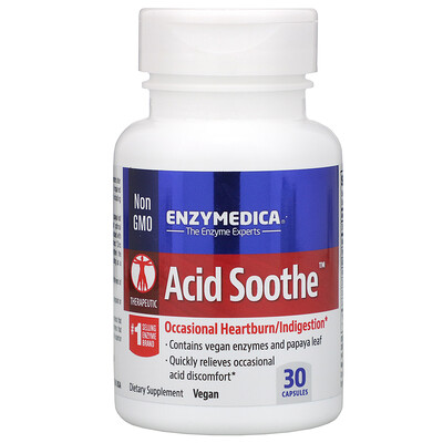 Enzymedica Acid Soothe, 30 Capsules