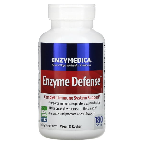 Enzymedica, Enzyme Defense (anteriormente ViraStop), Refuerzo enzimático, 180 cápsulas