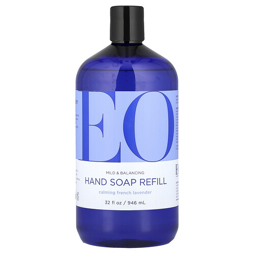 EO Products, Hand Soap, Nachfüllpackung, Handseife, beruhigender französischer Lavendel, 946 ml (32 fl. oz.)