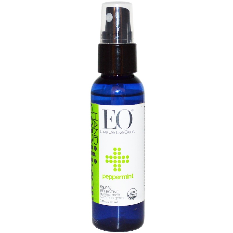EO Products, Hand Sanitizer Spray, Peppermint, 2 fl oz (60 ml) iHerb