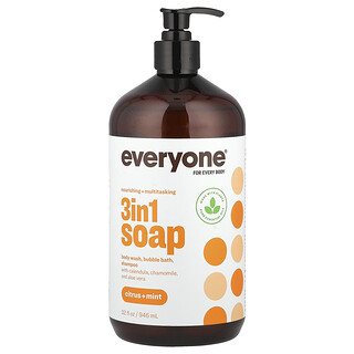 Everyone, 3 u 1 sapun, citrus + menta, 946 ml