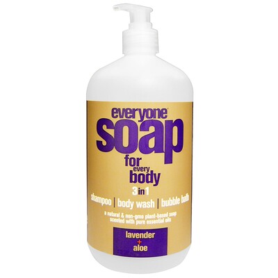 EO Products Everyone Soap for Every Body, мыло 3 в 1, лаванда и алоэ, 946 мл (32 жидких унции)