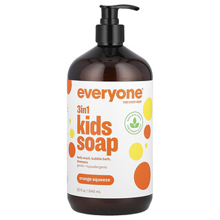 Everyone, Jabón para niños 3 en 1, exprimidor de naranja, 32 fl oz (946 ml)