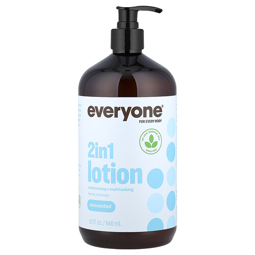 Everyone 2 in 1 Lotion, Unscented, 32 fl oz (946 ml)