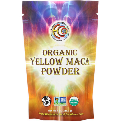 Earth Circle Organics Organic Yellow Maca Powder, 8 oz (226.7 g)