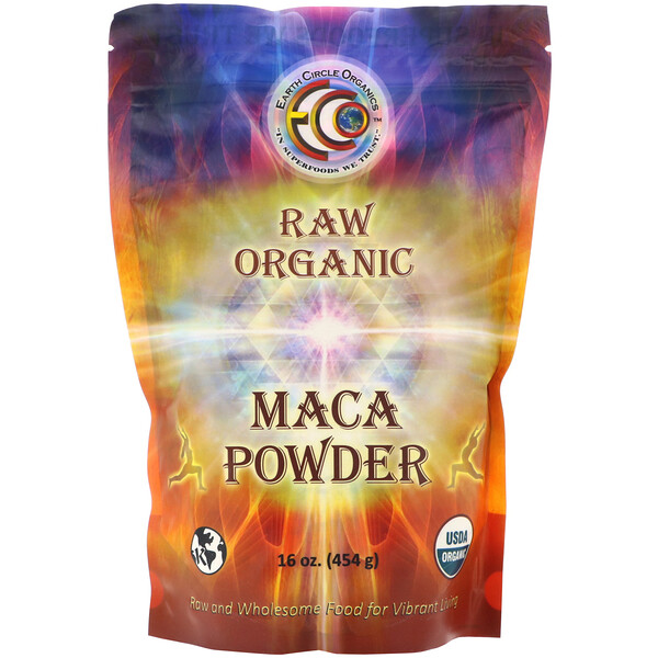 Earth Circle Organics, Сырой органический порошок мака, 16 унций (454 г)