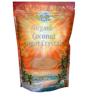 Earth Circle Organics, Кристаллический кокосовый сахар, 14 унций (397 г)