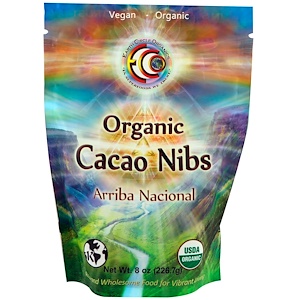 Earth Circle Organics, Органические ядра какао-бобов Arriba Nacional, 8 унций (226,7 г)