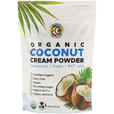 Купить Earth Circle Organics Органические сухие кокосовые сливки, 453, 4 г (1 фунт)