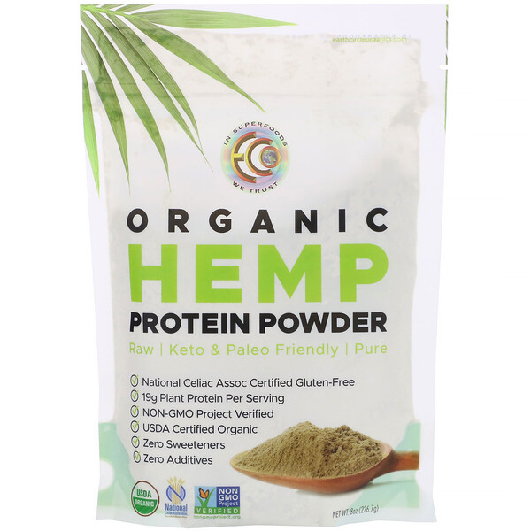 Earth Circle Organics, Organic Hemp Protein Powder, 8 oz (226.7 g) iHerb
