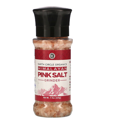 Earth Circle Organics Himalayan Pink Salt Grinder, 7.9 pz (224 g)