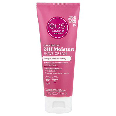 EOS Shea Better 24H Moisture Shave Cream Pomegranate Raspberry 25 fl oz 74 ml