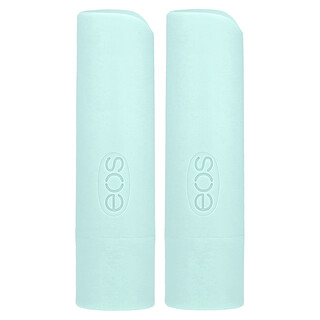 EOS, Baume à lèvres biologique 100 % naturel au karité, Menthe douce, 2 paquets de 4 g chacun