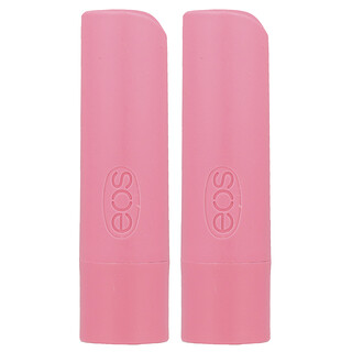 EOS, Bálsamo labial de karité orgánico 100 % natural, Sorbete de fresa, Paquete de 2 piezas, 4 g (0,14 oz) cada una