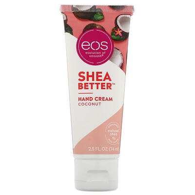 EOS Shea Better, Hand Cream, Coconut, 2.5 fl oz (74 ml)
