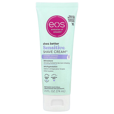 EOS Shea Better Sensitive Shave Cream Colloidal Oatmeal 25 fl oz 74 ml