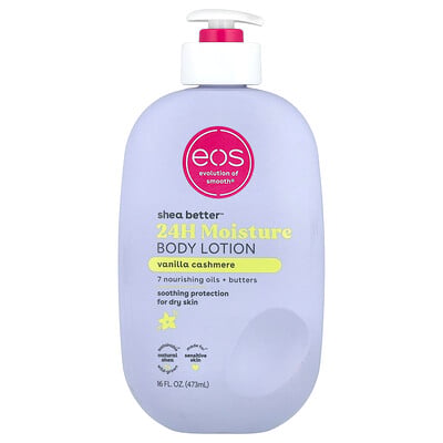 EOS Shea Better 24H Moisture Body Lotion Vanilla Cashmere  16 fl oz 473 ml
