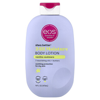 EOS, Shea Better™, 24H Moisture Body Lotion, Vanilla Cashmere, 16 fl oz (473 ml)