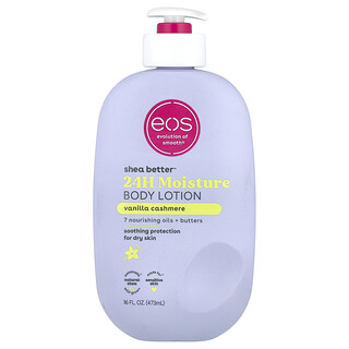 EOS, Shea Better™，24 小時保濕，香草羊絨，16 液量盎司（473 毫升）