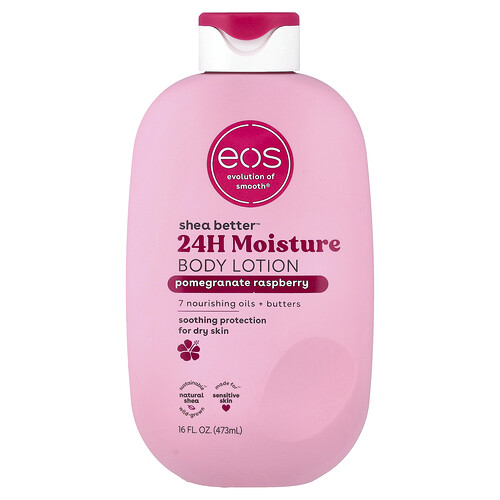 iHerb UK - Eos , Shea Better™, 24H Moisture Body Lotion, Pomegranate Raspberry, 16 Fl Oz (473 Ml)