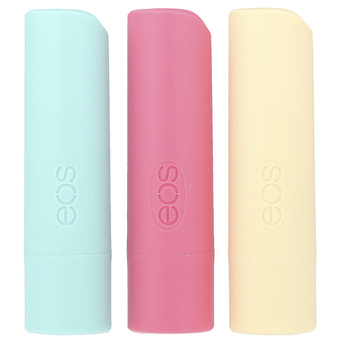 Eos 100% Natural Organic Lip Balm, Variety Pack, 3 Lip Balms, 0.14 oz (4 g) Each