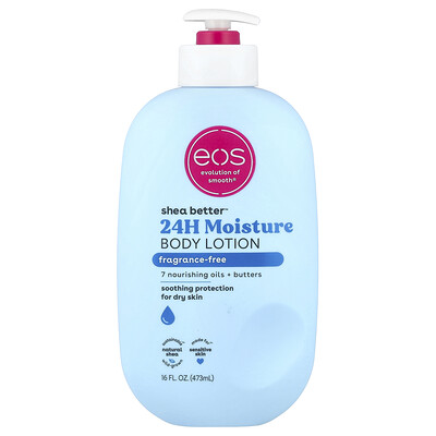EOS Shea Better 24H Moisture Body Lotion FragranceFree 16 fl oz 473 ml