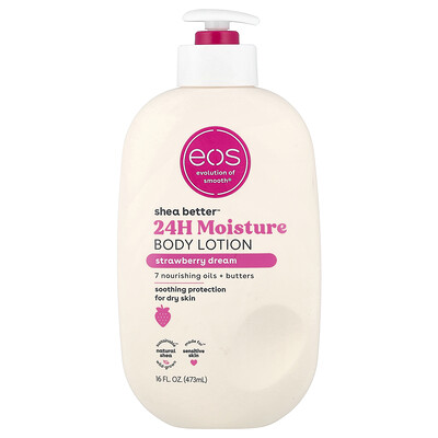 EOS Shea Better 24H Moisture Body Lotion Strawberry Dream 16 fl oz 473 ml