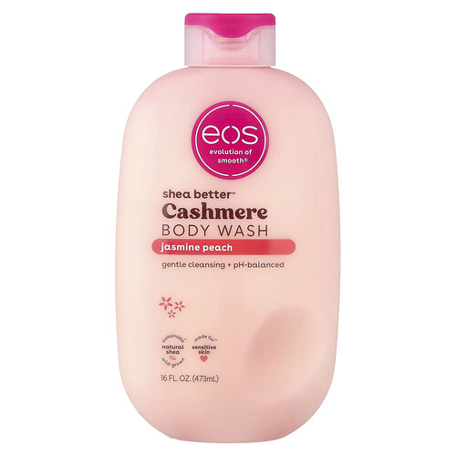 EOS Shea Butter Cashmere Body Wash Jasmine Peach 16 fl oz 473 ml