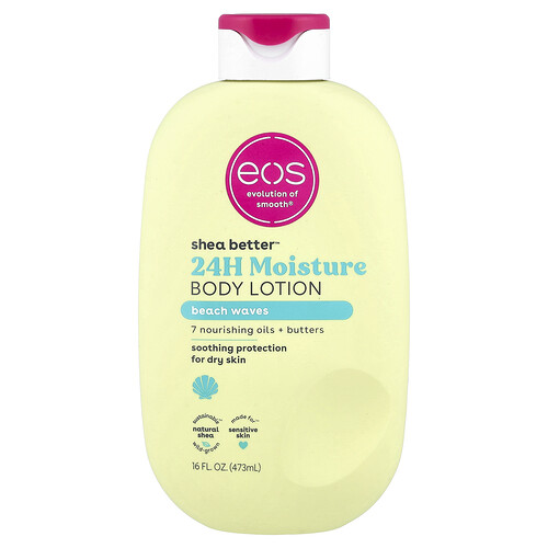 Eos Shea Better™, 24H Moisture Body Lotion, Beach Waves, 16 fl oz (473 ml)
