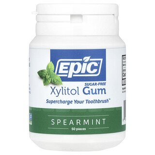 Epic Dental, Xylit-Kaugummi, zuckerfrei, grüne Minze, 50 Stück